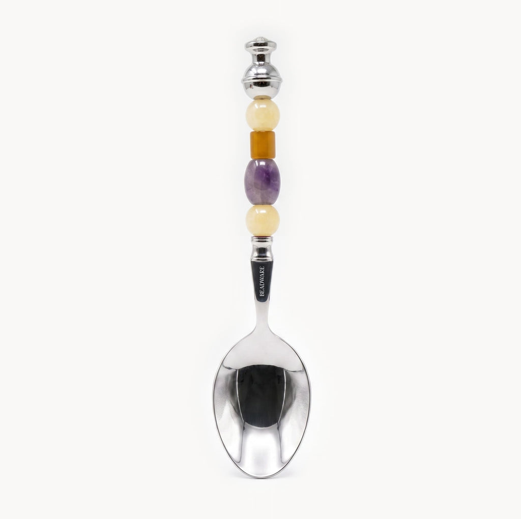 Aurelia Amethyst 3-Piece Natural Stone Flatware Set - Beadware Studio