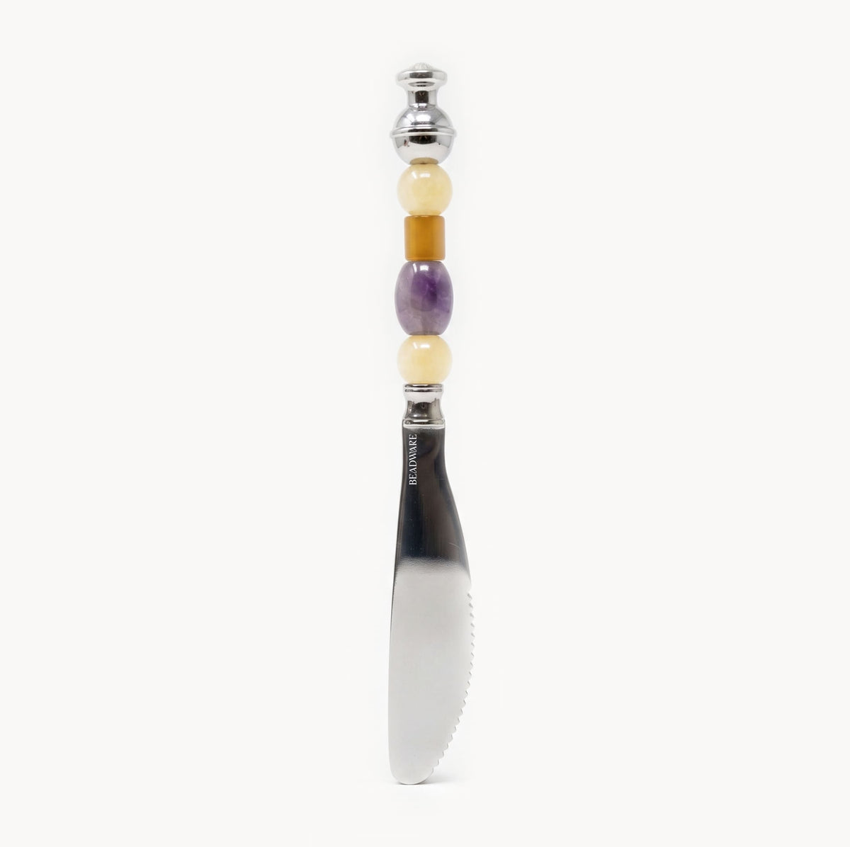 Aurelia Amethyst 3-Piece Natural Stone Flatware Set - Beadware Studio