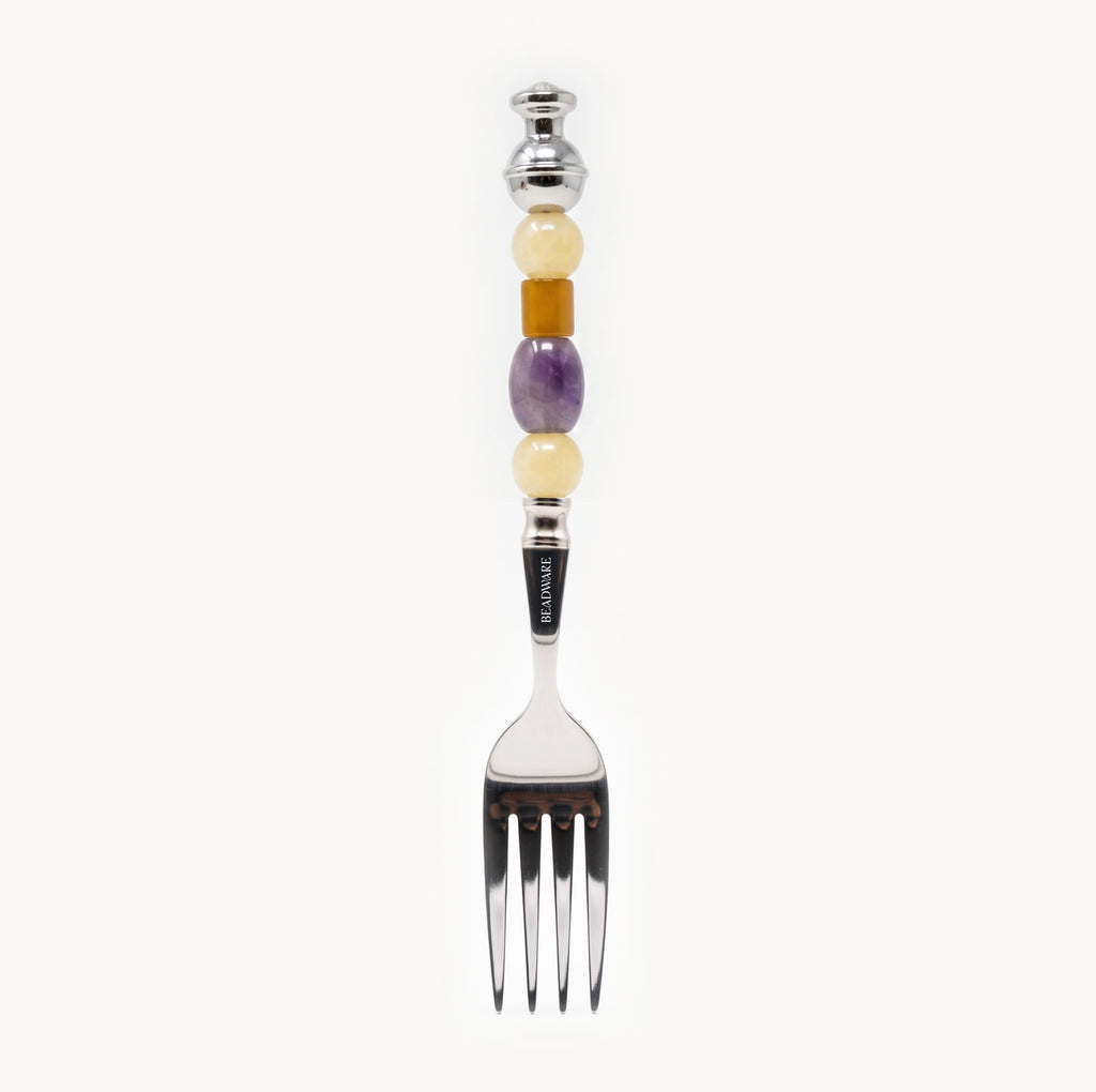 Aurelia Amethyst 3-Piece Natural Stone Flatware Set - Beadware Studio