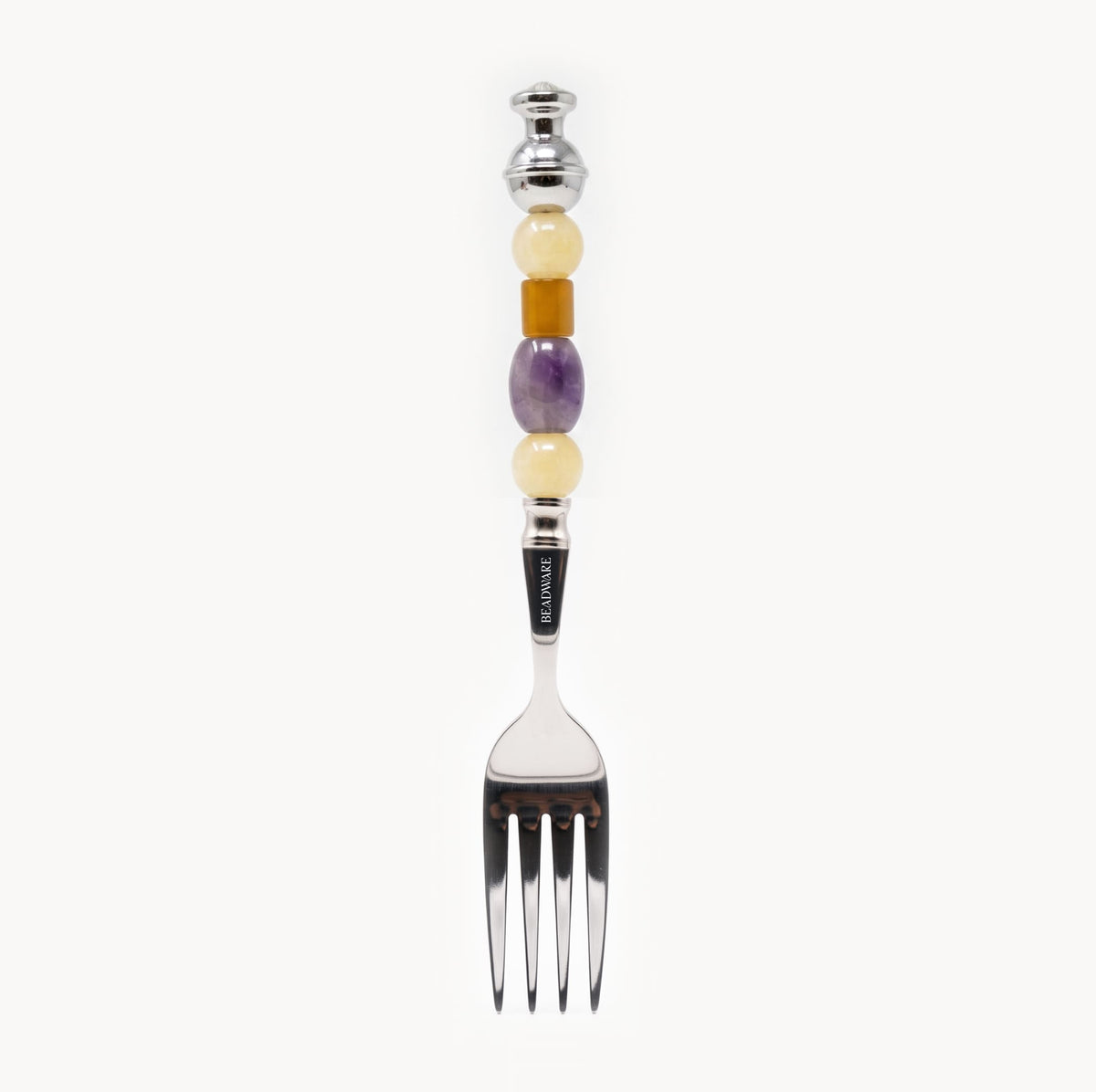 Aurelia Amethyst 3-Piece Natural Stone Flatware Set - Beadware Studio
