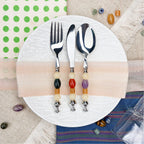 Aurelia Onyx 3-Piece Natural Stone Flatware Set - Beadware Studio