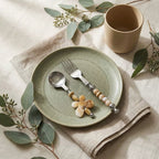 Caramel Cream Beaded Flatware Set - Beadware Studio
