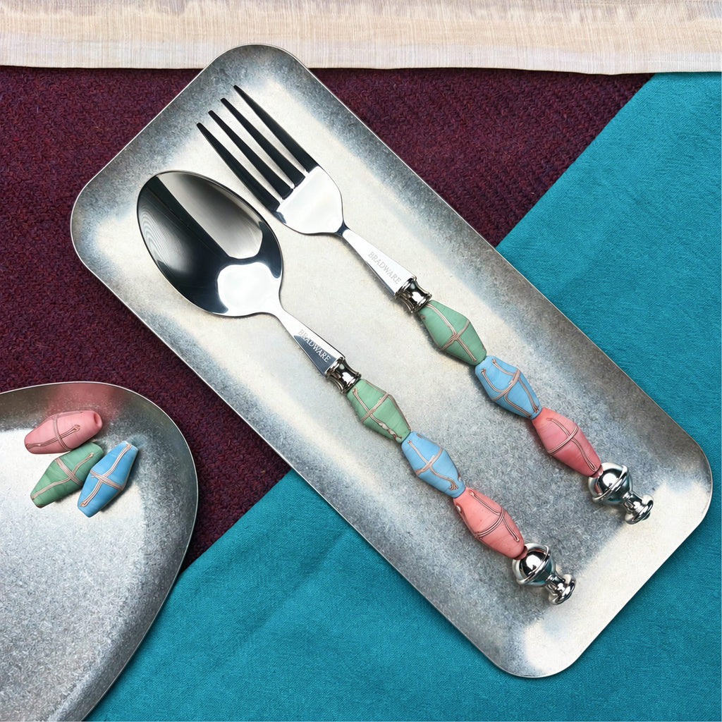 Celeste Art Glass Flatware Set - Beadware Studio