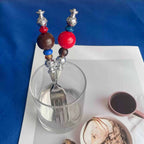 Cherry Cola Beaded Spoon Fork Set - Beadware Studio