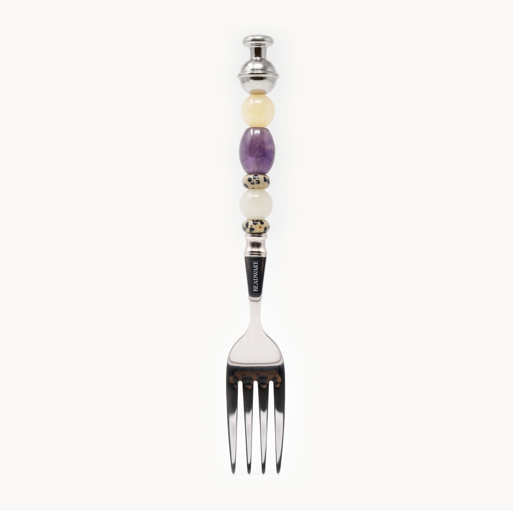 Colette Amethyst - 3 Piece Natural Stone Flatware Set - Beadware Studio