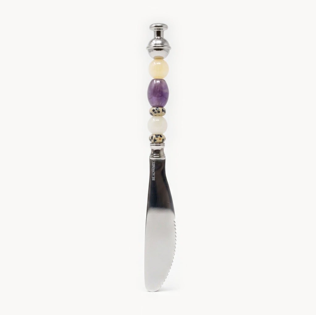 Colette Amethyst - 3 Piece Natural Stone Flatware Set - Beadware Studio