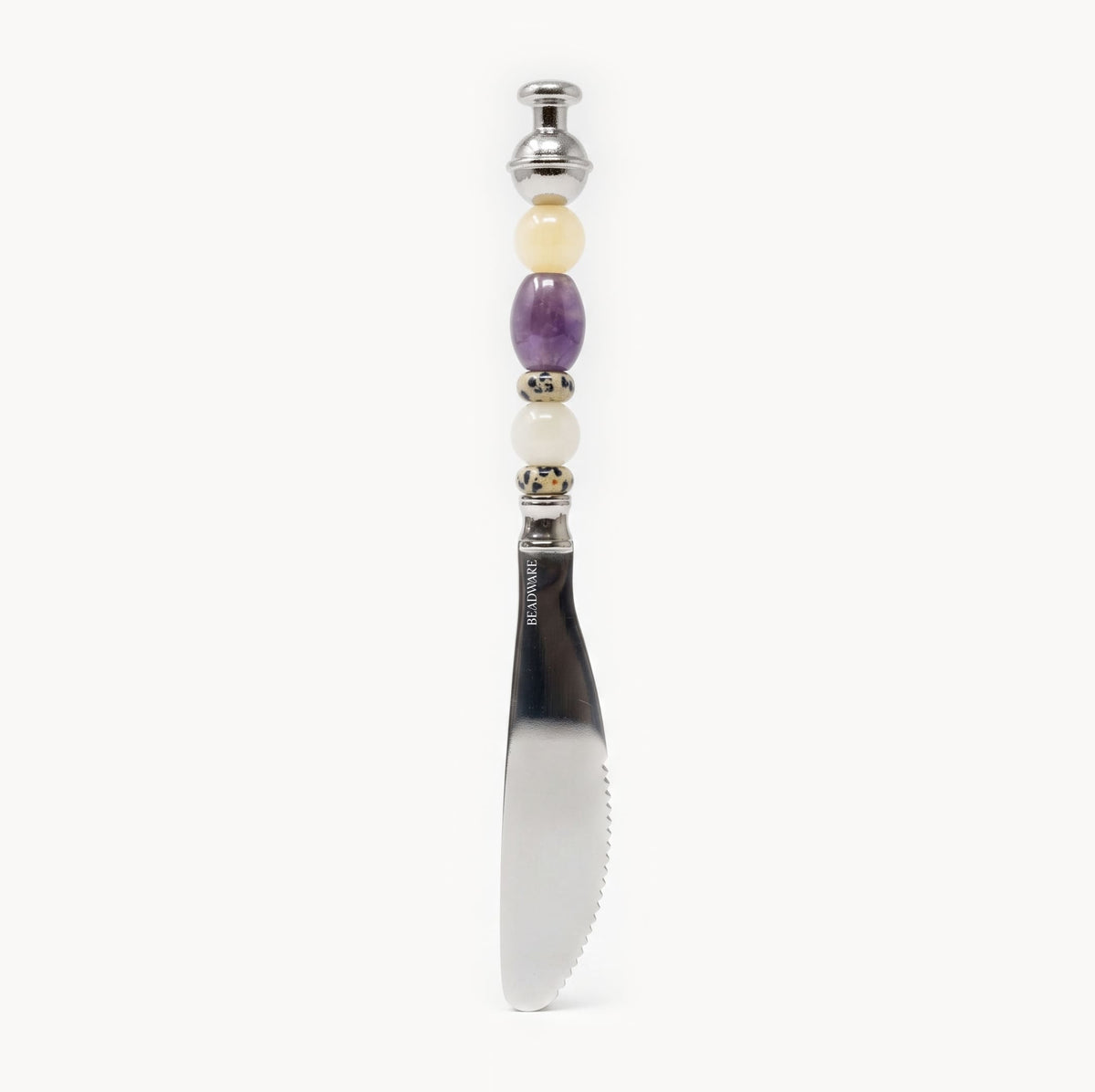 Colette Amethyst - 3 Piece Natural Stone Flatware Set - Beadware Studio