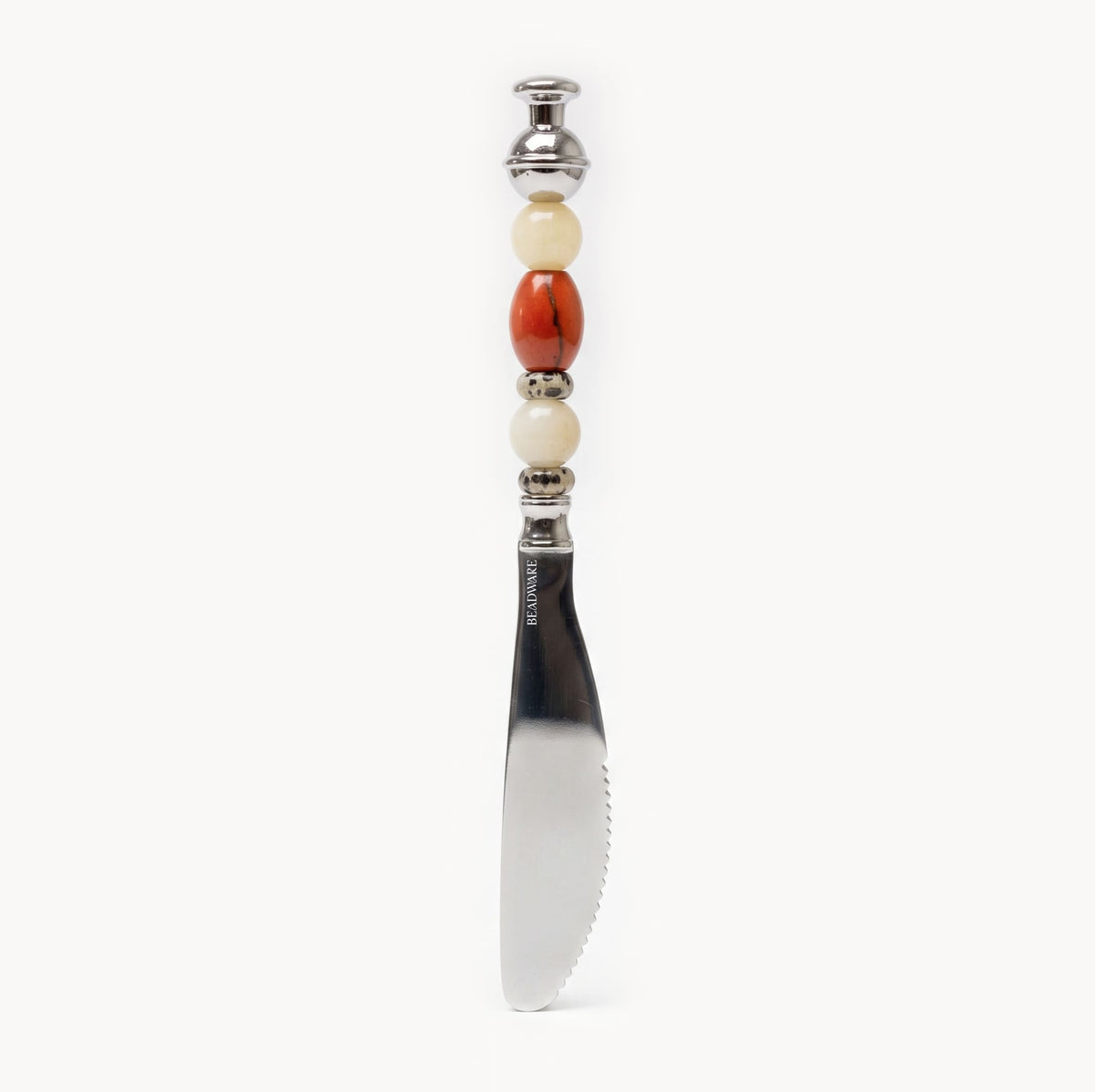 Colette Vermilion - 3 Piece Natural Stone Flatware Set - Beadware Studio