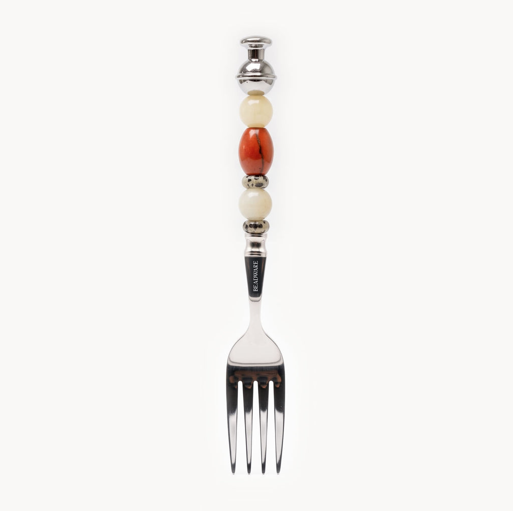Colette Vermilion - 3 Piece Natural Stone Flatware Set - Beadware Studio