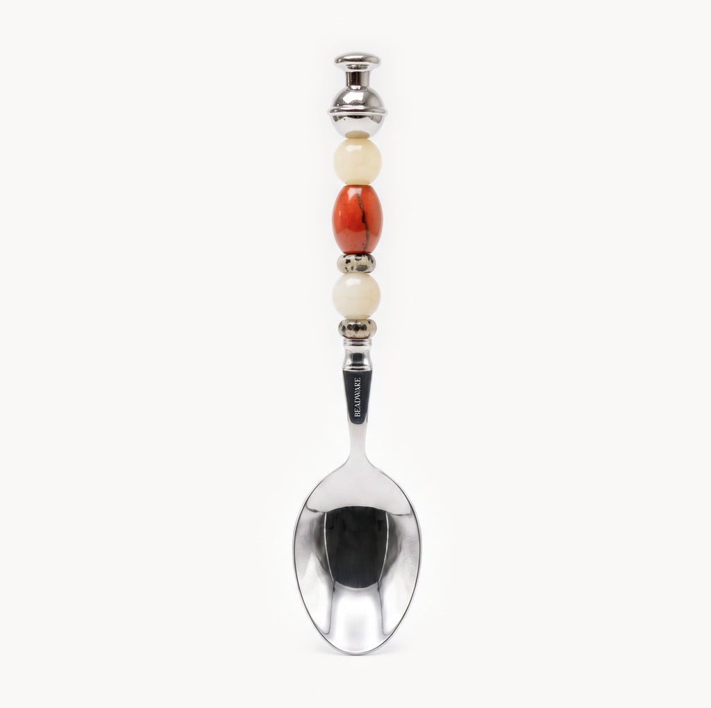 Colette Vermilion - 3 Piece Natural Stone Flatware Set - Beadware Studio