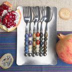 Elara Amber - 2 Piece Natural Stone Flatware Set - Beadware Studio