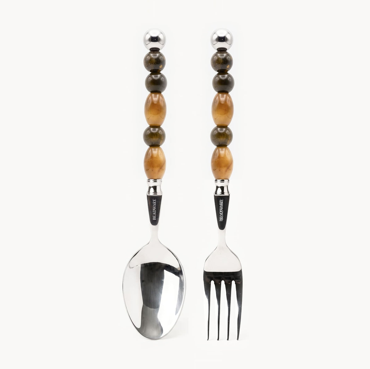 Elara Amber - 2 Piece Natural Stone Flatware Set - Beadware Studio