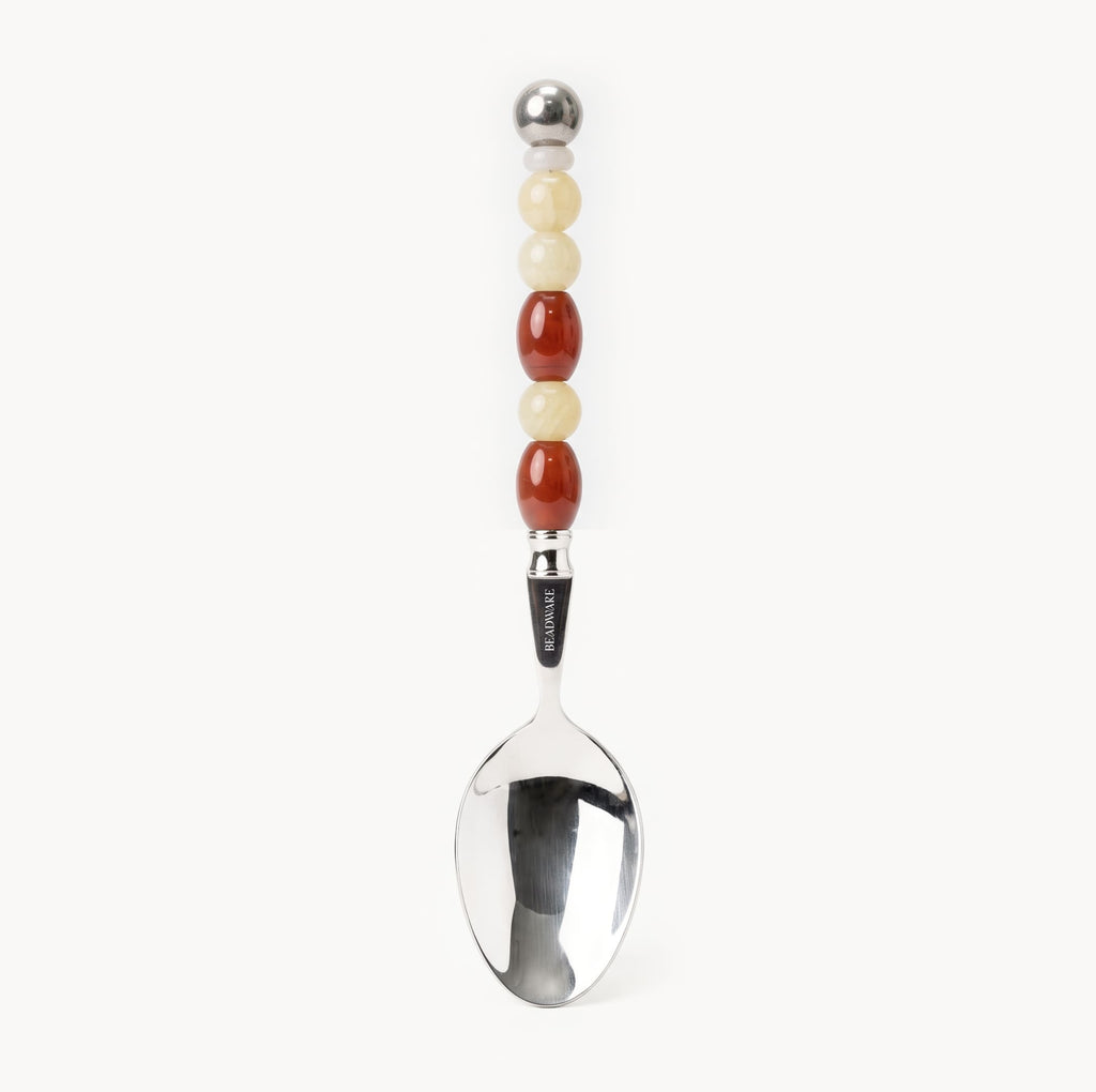 Elara Vermilion - 2 Piece Natural Stone Flatware Set - Beadware Studio