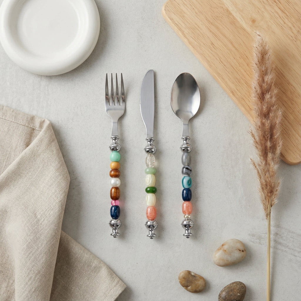 Gelato Beaded Flatware Set - Beadware Studio