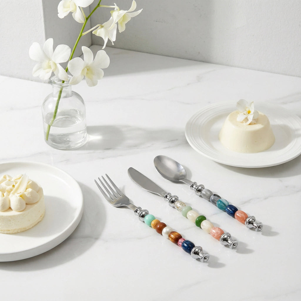 Gelato Beaded Flatware Set - Beadware Studio