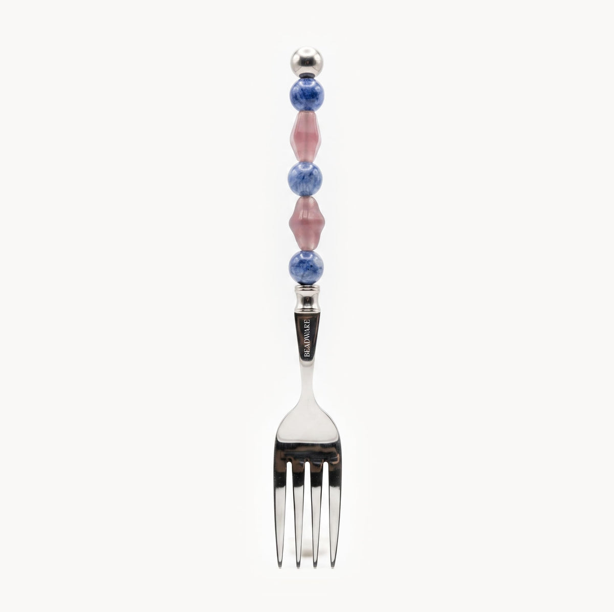 Lucette Cobalt & Blush Art Glass Flatware Set - Beadware Studio