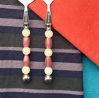 Lucette Mauve & Buttercream Art Glass Flatware Set - Beadware Studio