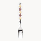 Lucette Mauve & Buttercream Art Glass Flatware Set - Beadware Studio