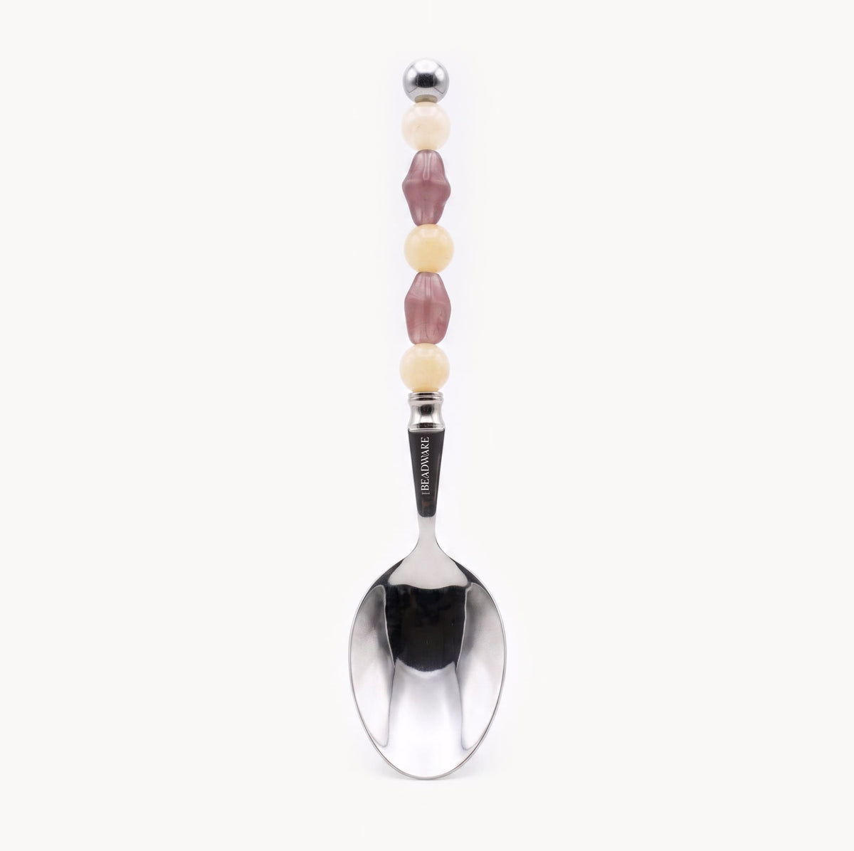 Lucette Mauve & Buttercream Art Glass Flatware Set - Beadware Studio