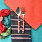 Lucette Rose Art Glass Flatware Set - Beadware Studio