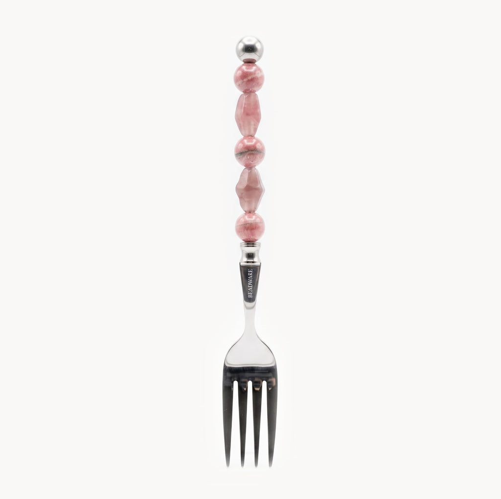 Lucette Rose Art Glass Flatware Set - Beadware Studio