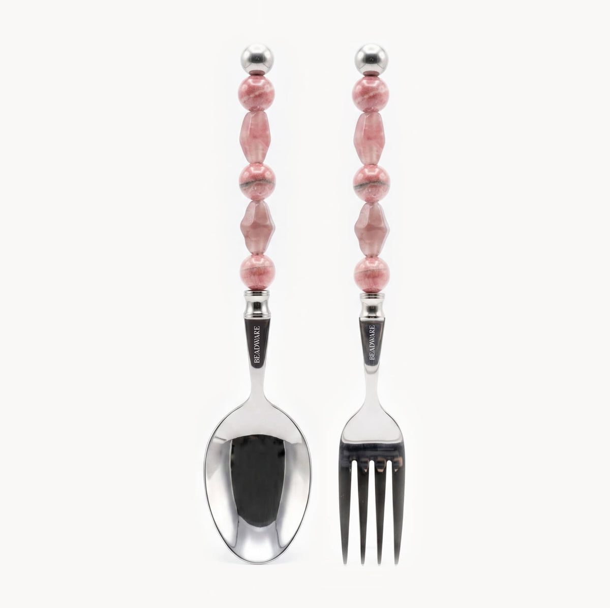 Lucette Rose Art Glass Flatware Set - Beadware Studio