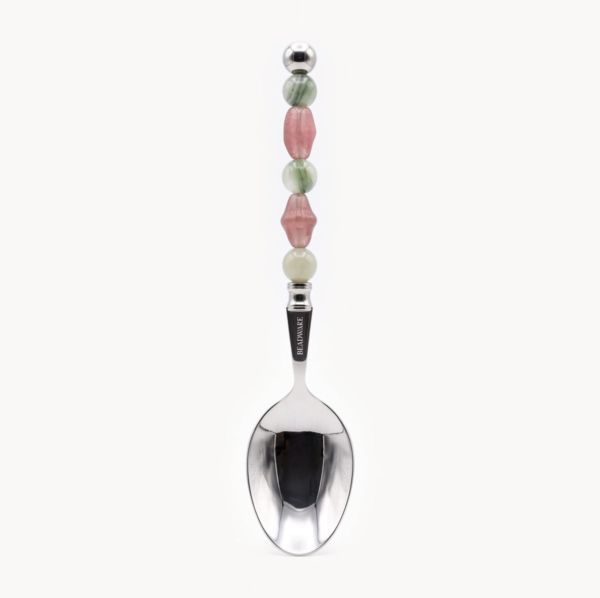 Lucette Sage & Blush Art Glass Flatware Set - Beadware Studio