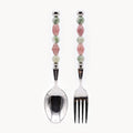 Lucette Sage & Blush Art Glass Flatware Set - Beadware Studio