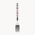 Lucette Sage & Blush Art Glass Flatware Set - Beadware Studio