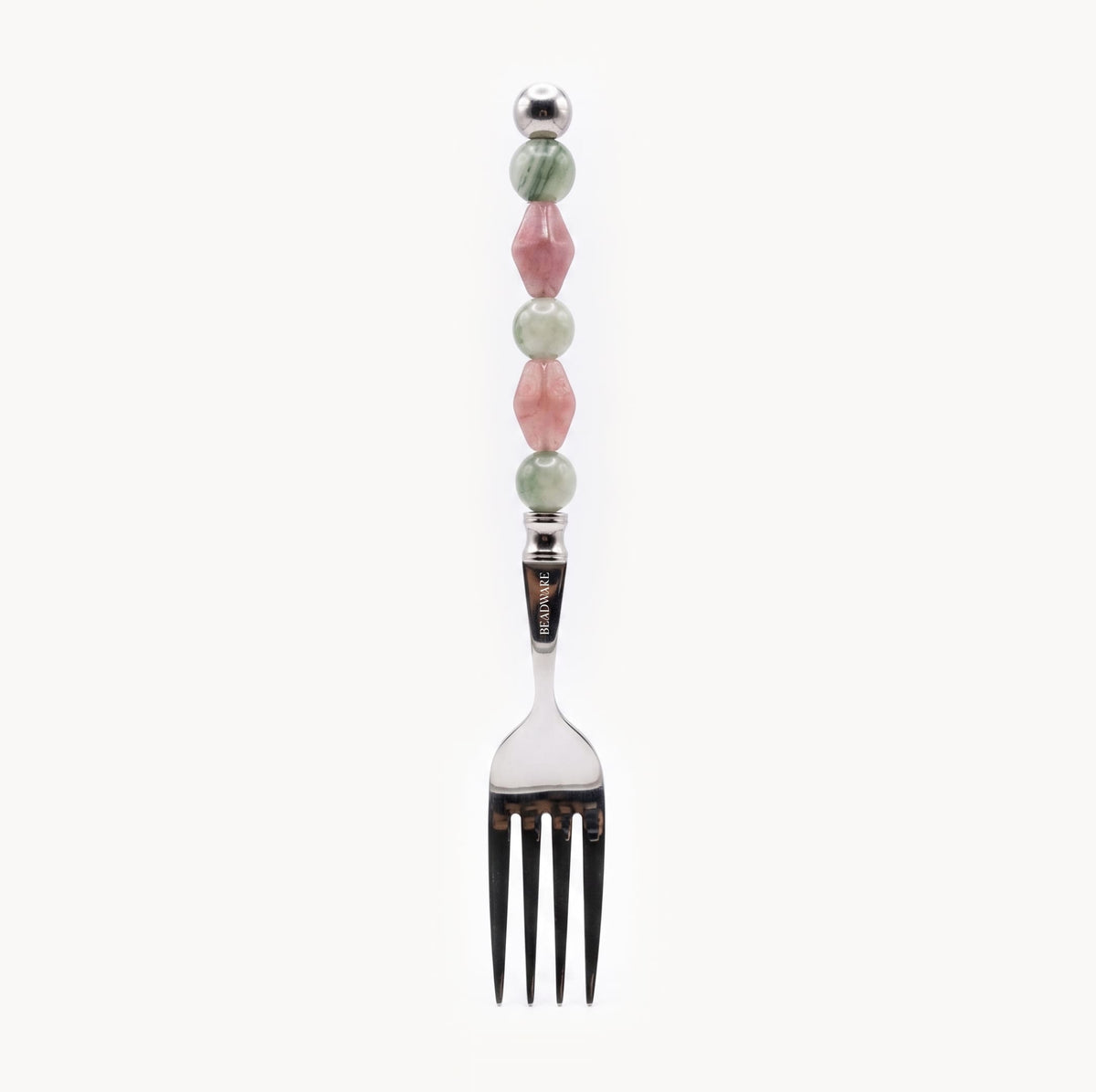Lucette Sage & Blush Art Glass Flatware Set - Beadware Studio