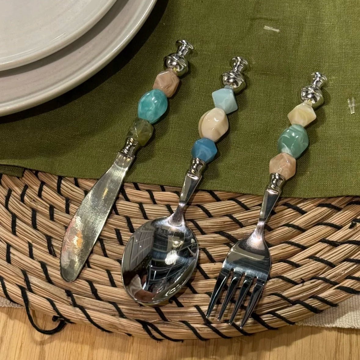 Macaron Beaded Flatware Set - Beadware Studio