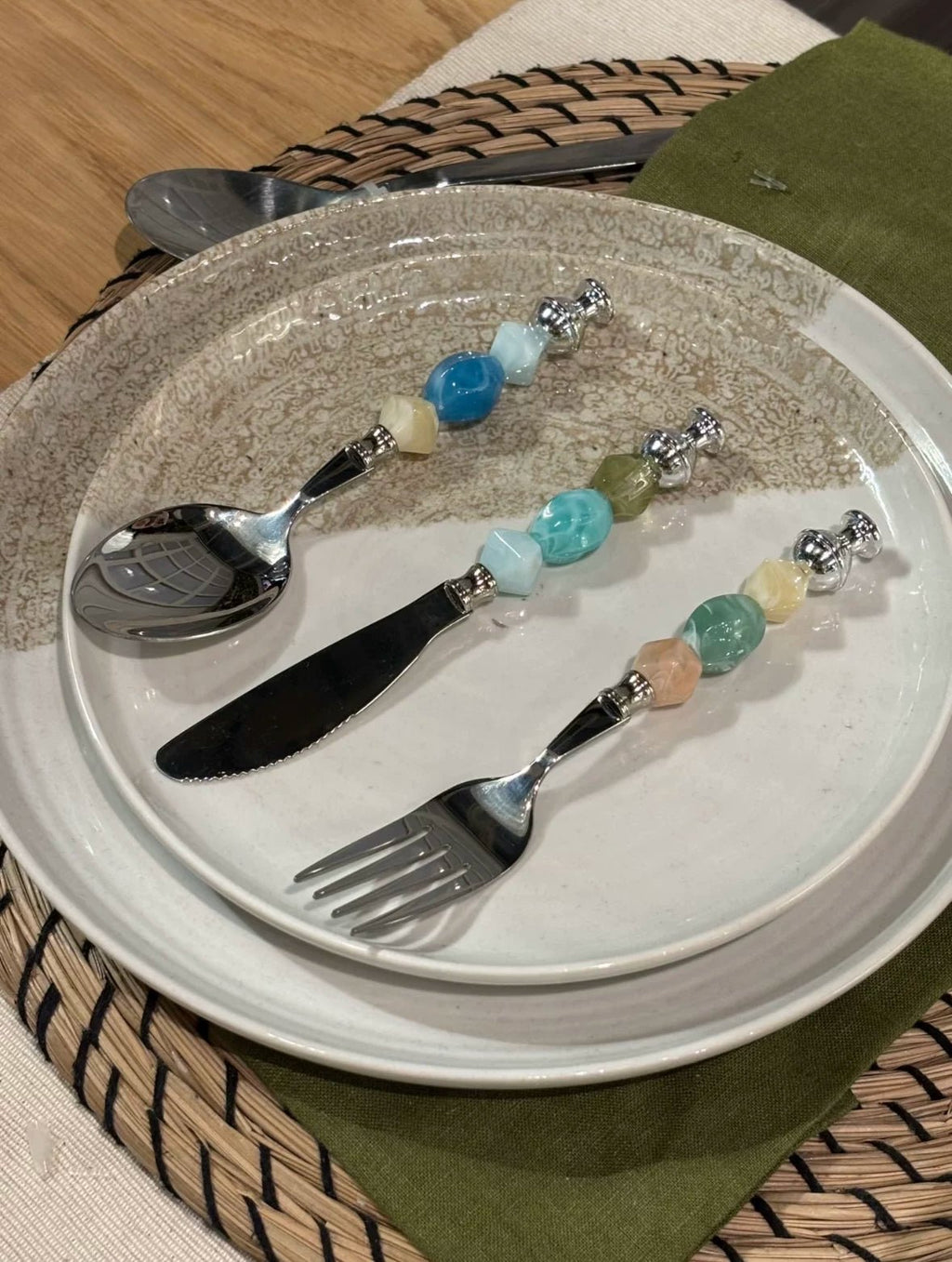 Macaron Beaded Flatware Set - Beadware Studio