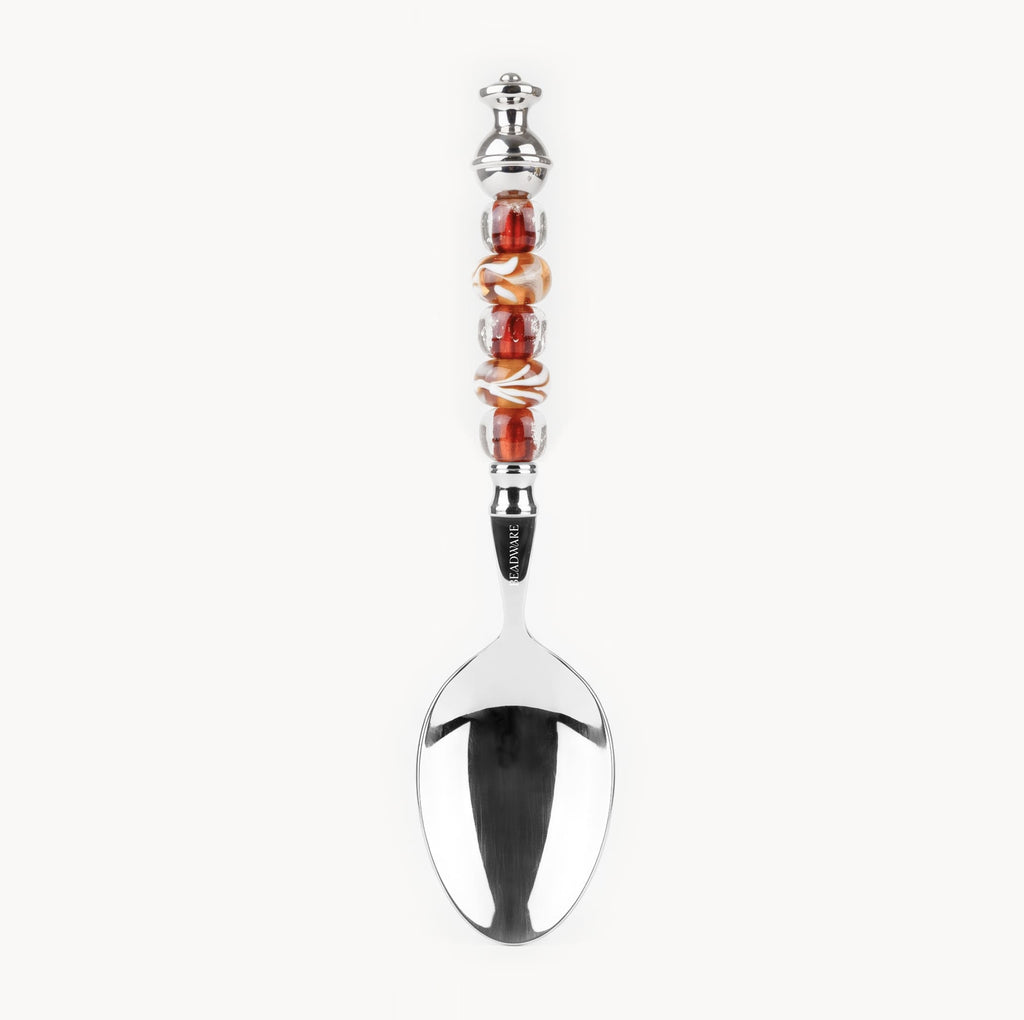 Marielle Amber Swirl - 3-Piece Art Glass Flatware Set - Beadware Studio