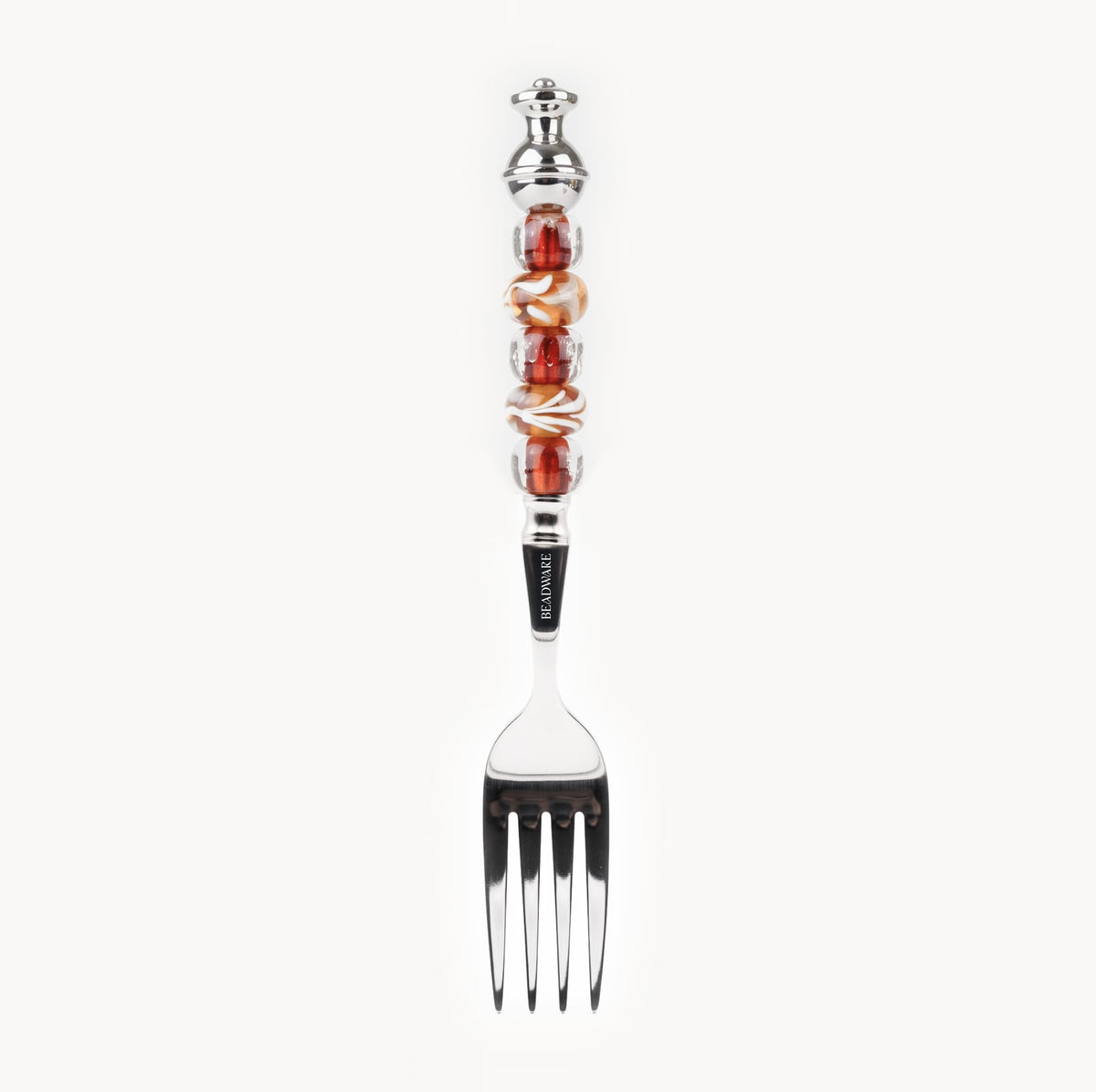 Marielle Amber Swirl - 3-Piece Art Glass Flatware Set - Beadware Studio