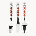 Marielle Amber Swirl - 3-Piece Art Glass Flatware Set - Beadware Studio