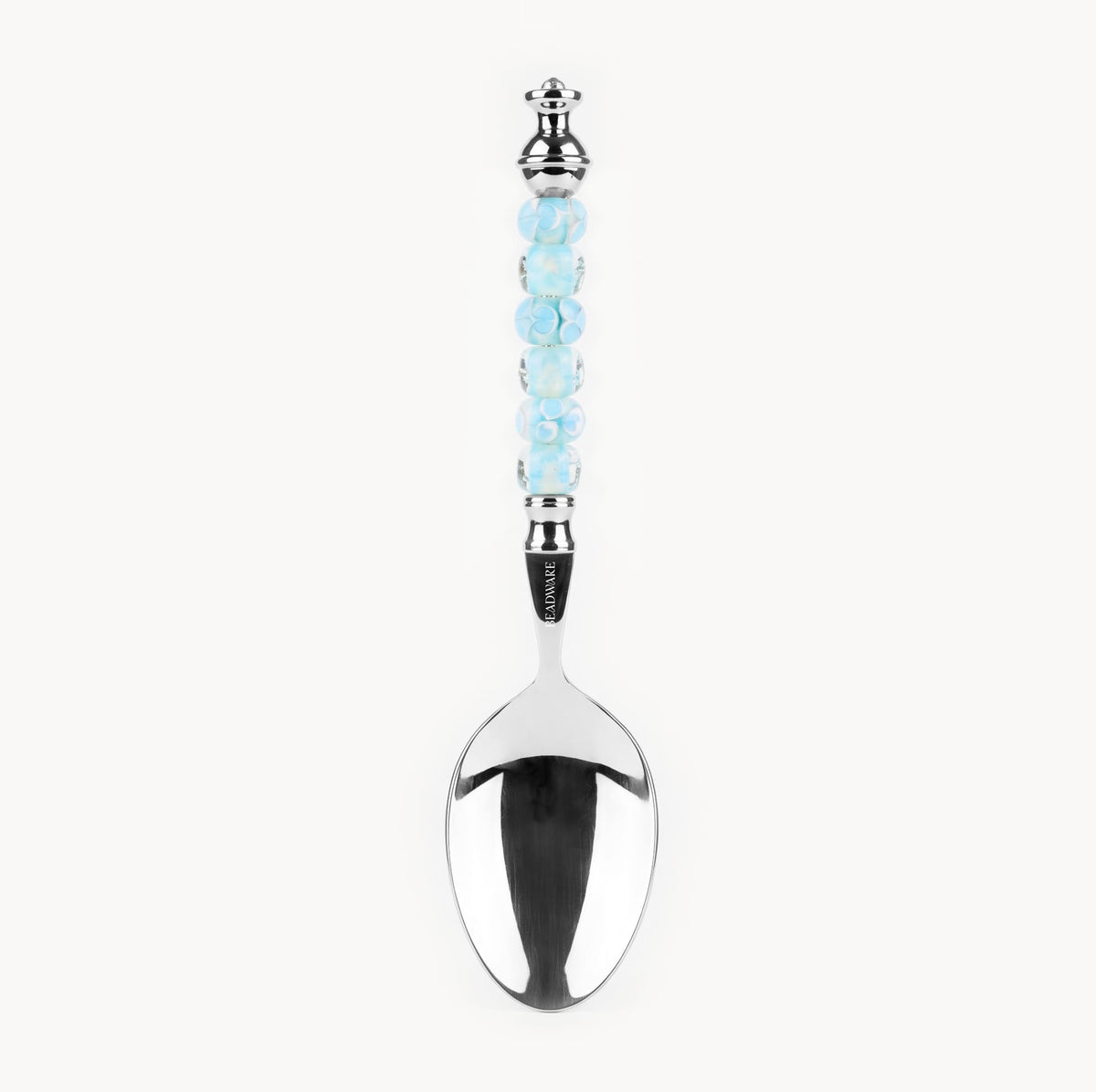 Marielle Aqua Mist - 3-Piece Art Glass Flatware Set - Beadware Studio