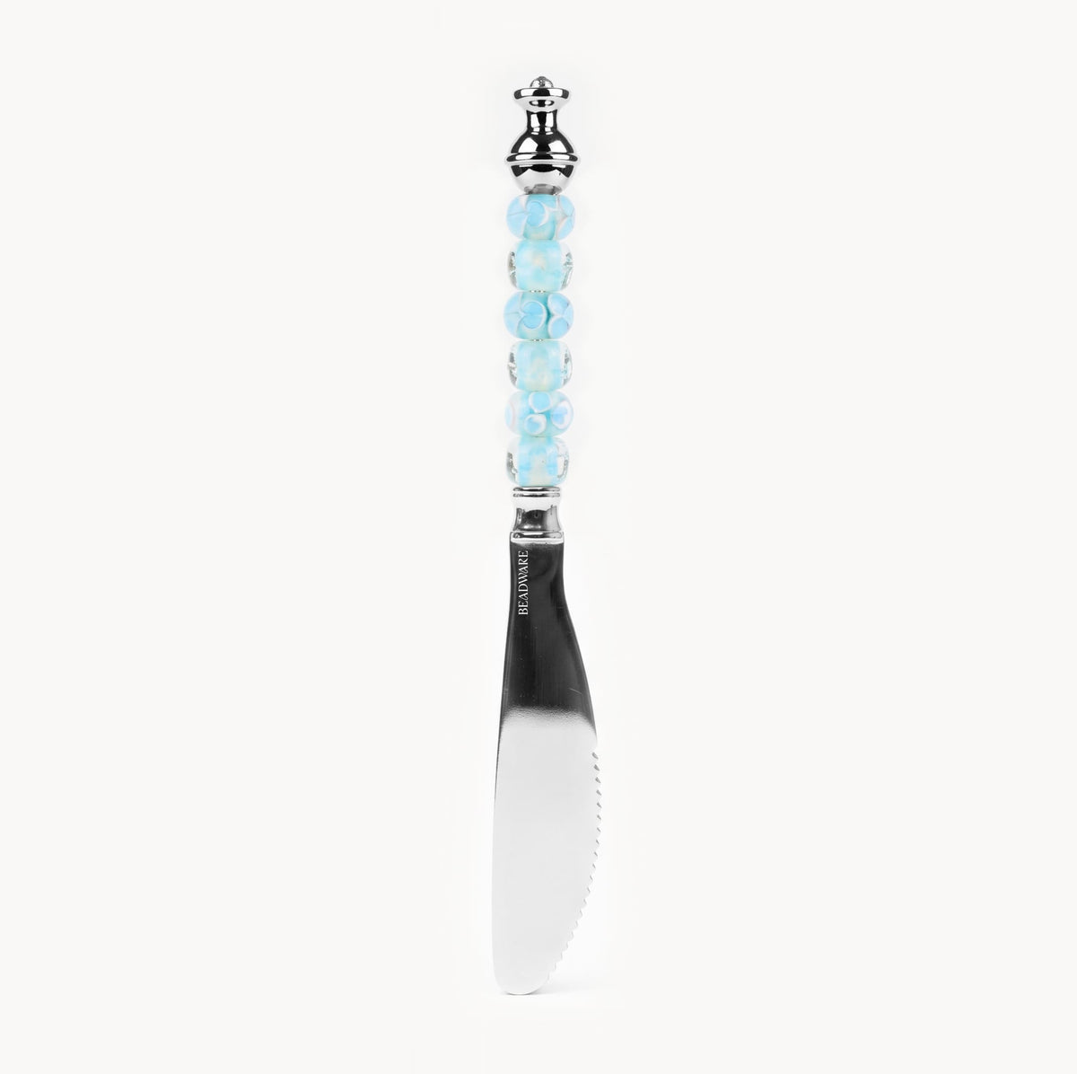 Marielle Aqua Mist - 3-Piece Art Glass Flatware Set - Beadware Studio