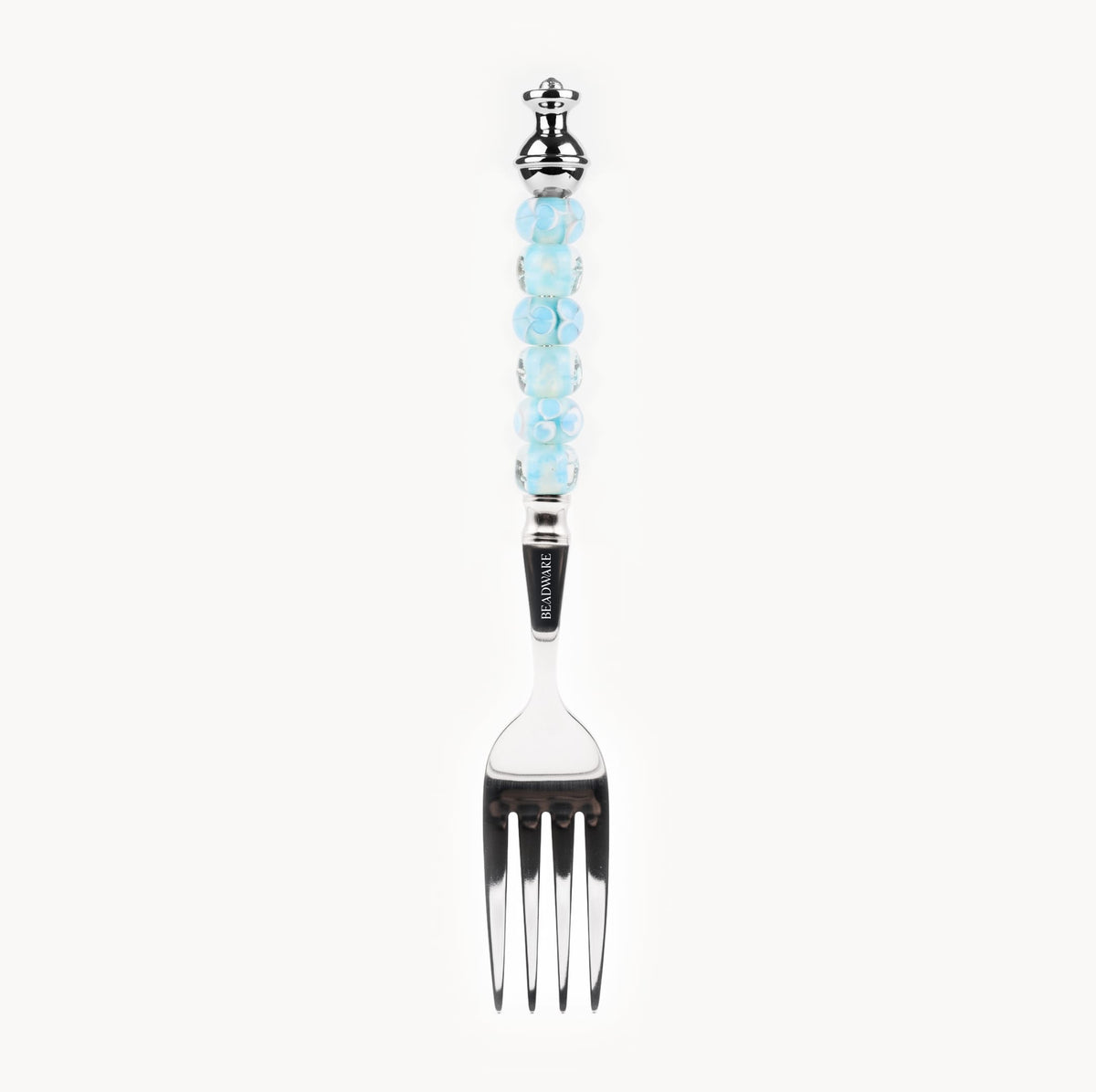 Marielle Aqua Mist - 3-Piece Art Glass Flatware Set - Beadware Studio