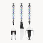 Marielle Aurora - 3-Piece Art Glass Flatware Set - Beadware Studio