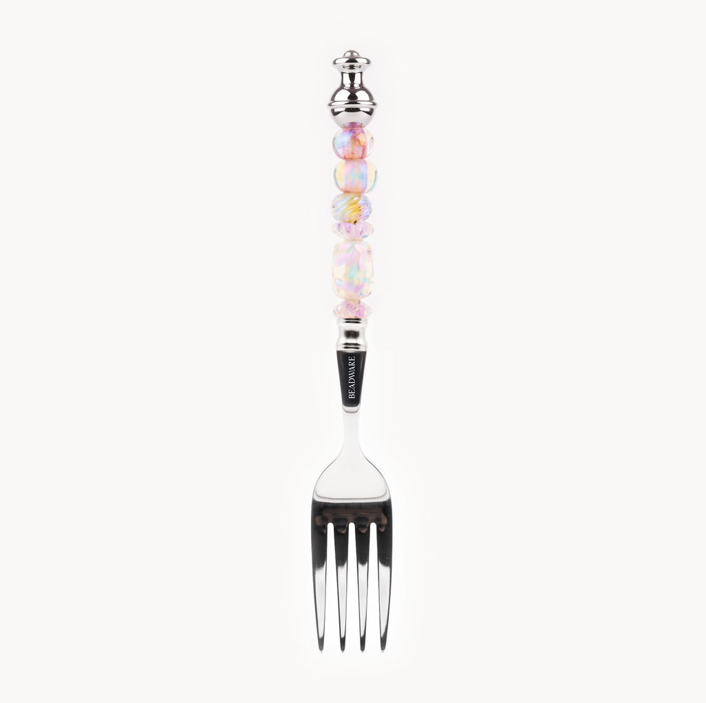 Marielle Opal Blush - 3-Piece Art Glass Flatware Set - Beadware Studio