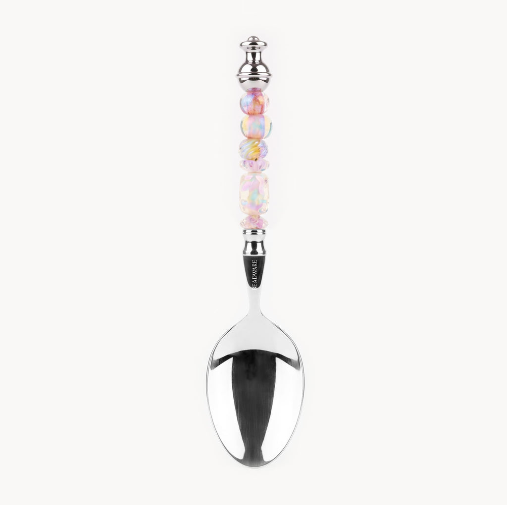 Marielle Opal Blush - 3-Piece Art Glass Flatware Set - Beadware Studio