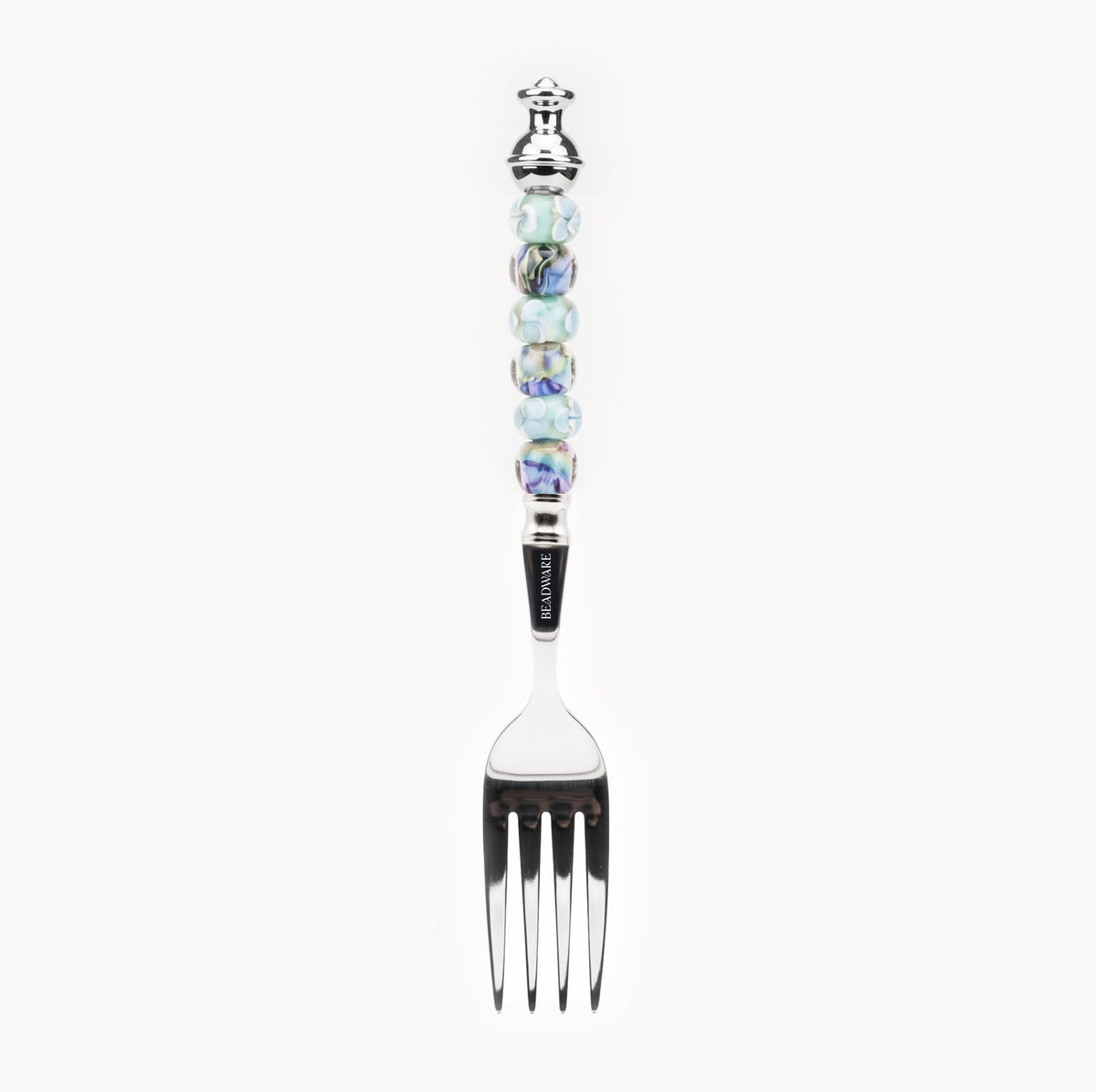 Marielle Seafoam Lilac - 3-Piece Art Glass Flatware Set - Beadware Studio
