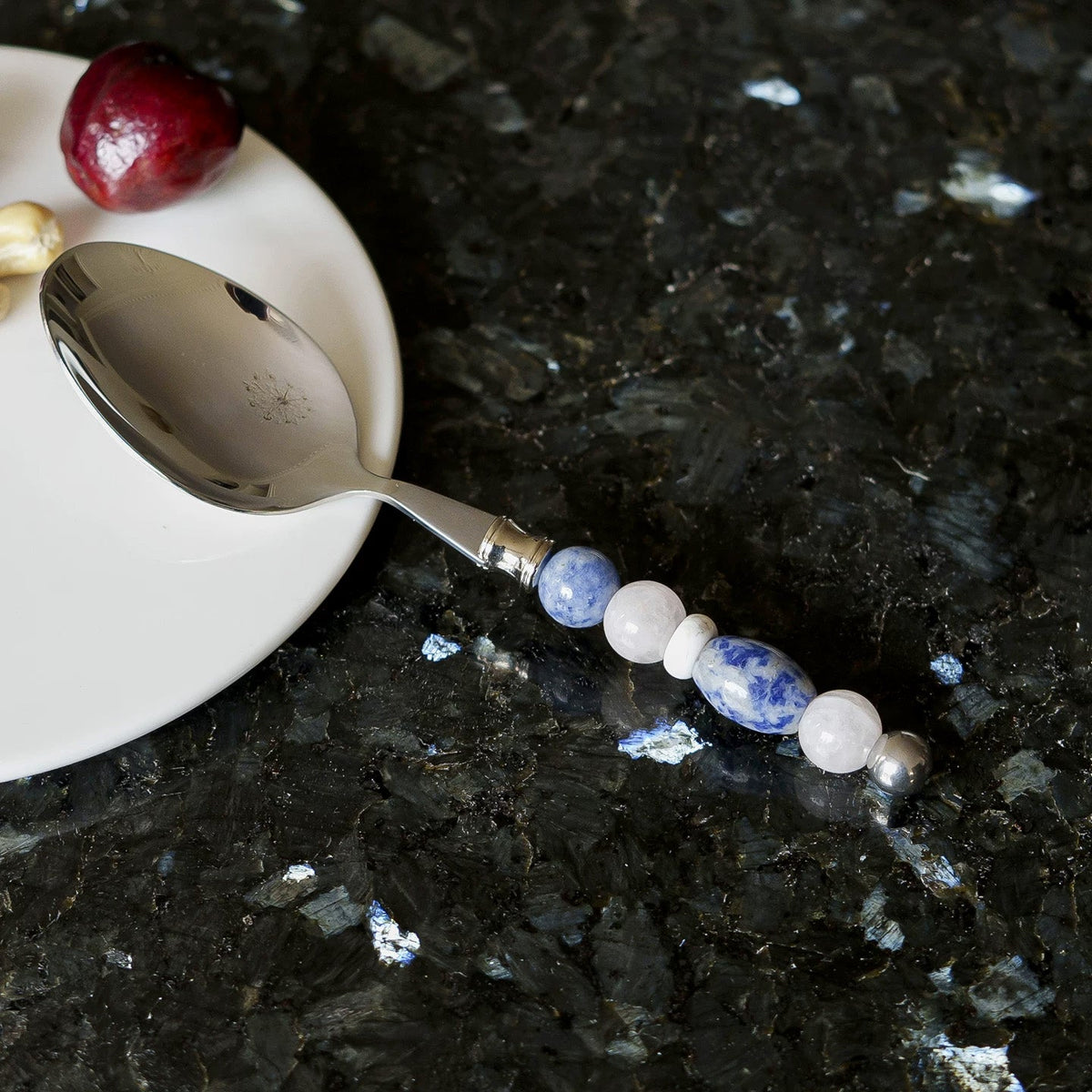 Nocturne Beaded Dessert Spoon - Beadware Studio