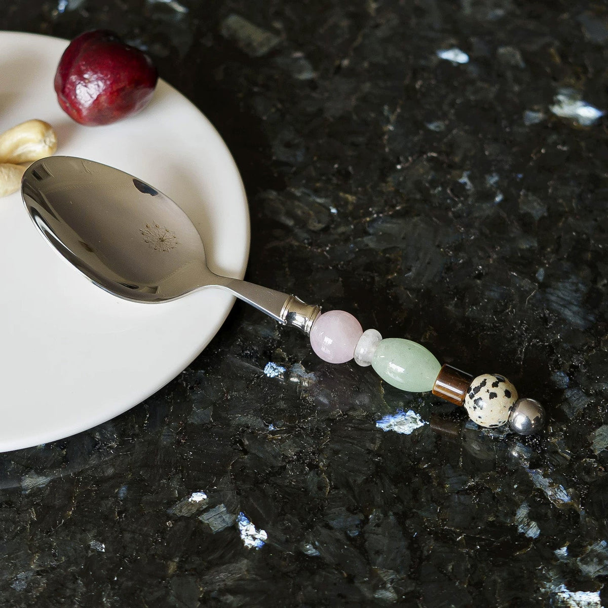 Nocturne Beaded Dessert Spoon - Beadware Studio