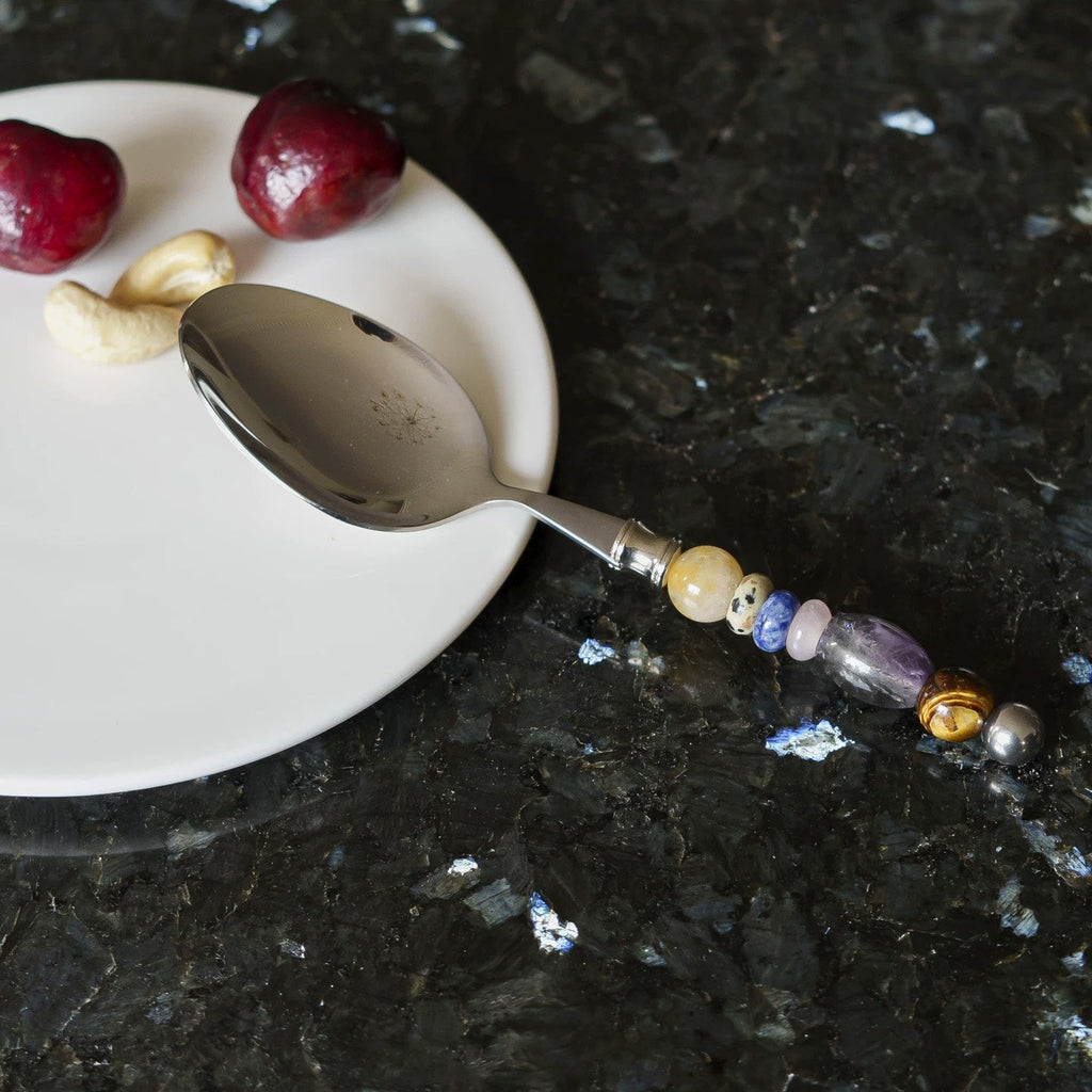 Nocturne Beaded Dessert Spoon - Beadware Studio