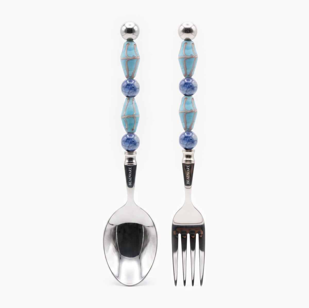 Paloma Azure Art Glass Flatware - Beadware Studio