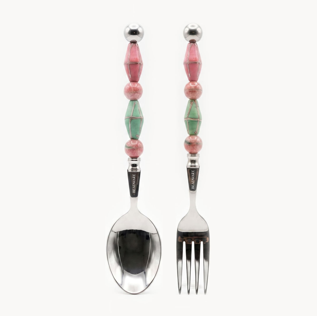 Paloma Rose Garden Art Glass Flatware - Beadware Studio
