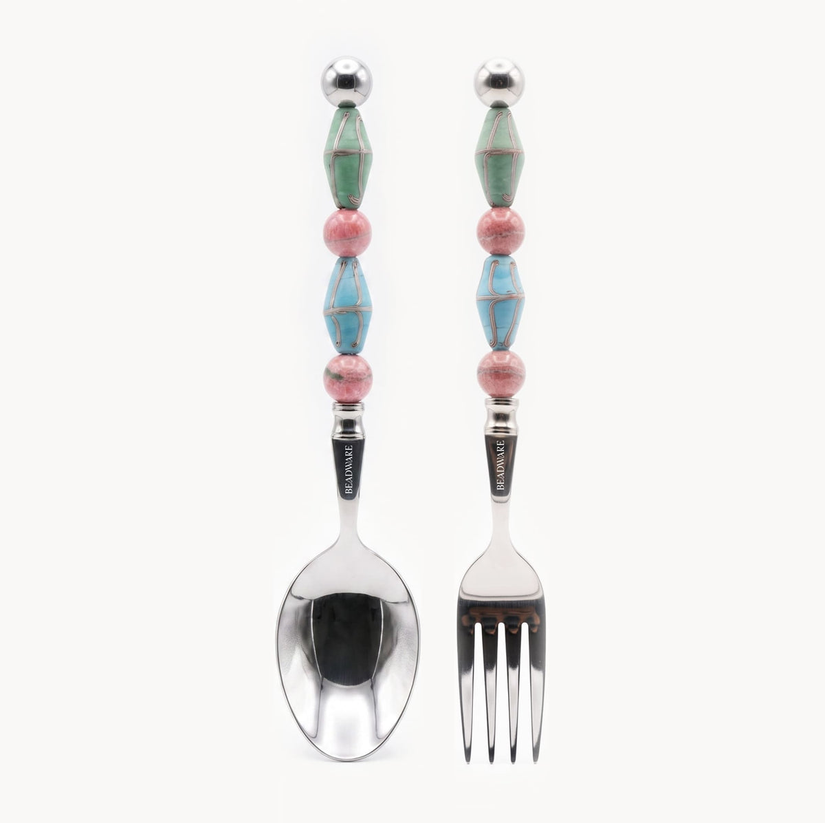Paloma Seafoam Art Glass Flatware - Beadware Studio