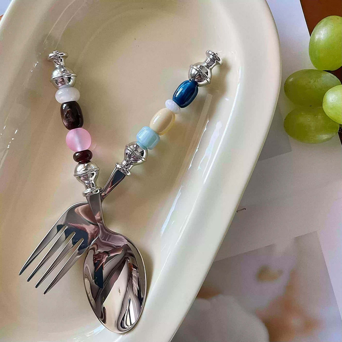 Soda Fountain Beaded Flatware Set - Beadware Studio