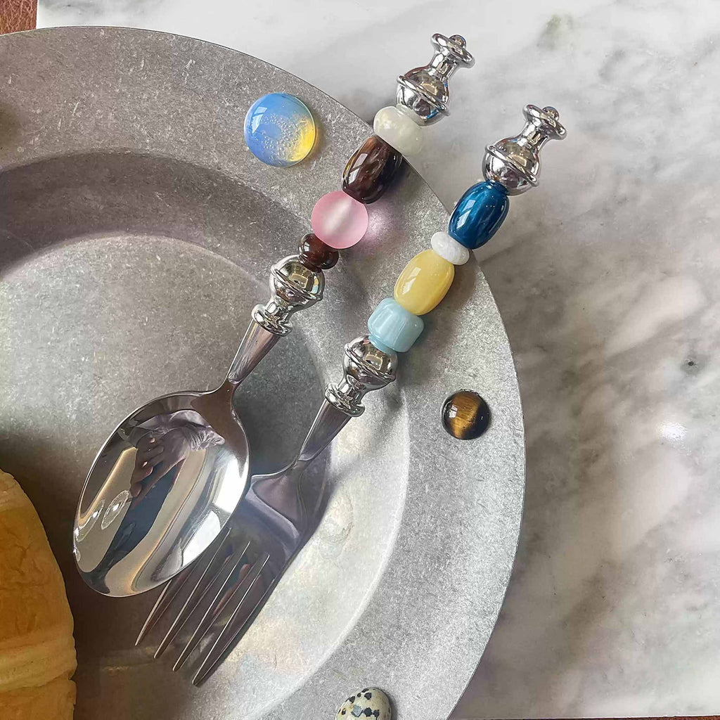 Soda Fountain Beaded Flatware Set - Beadware Studio
